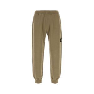 Stone Island Men Army Green Cotton Joggers
